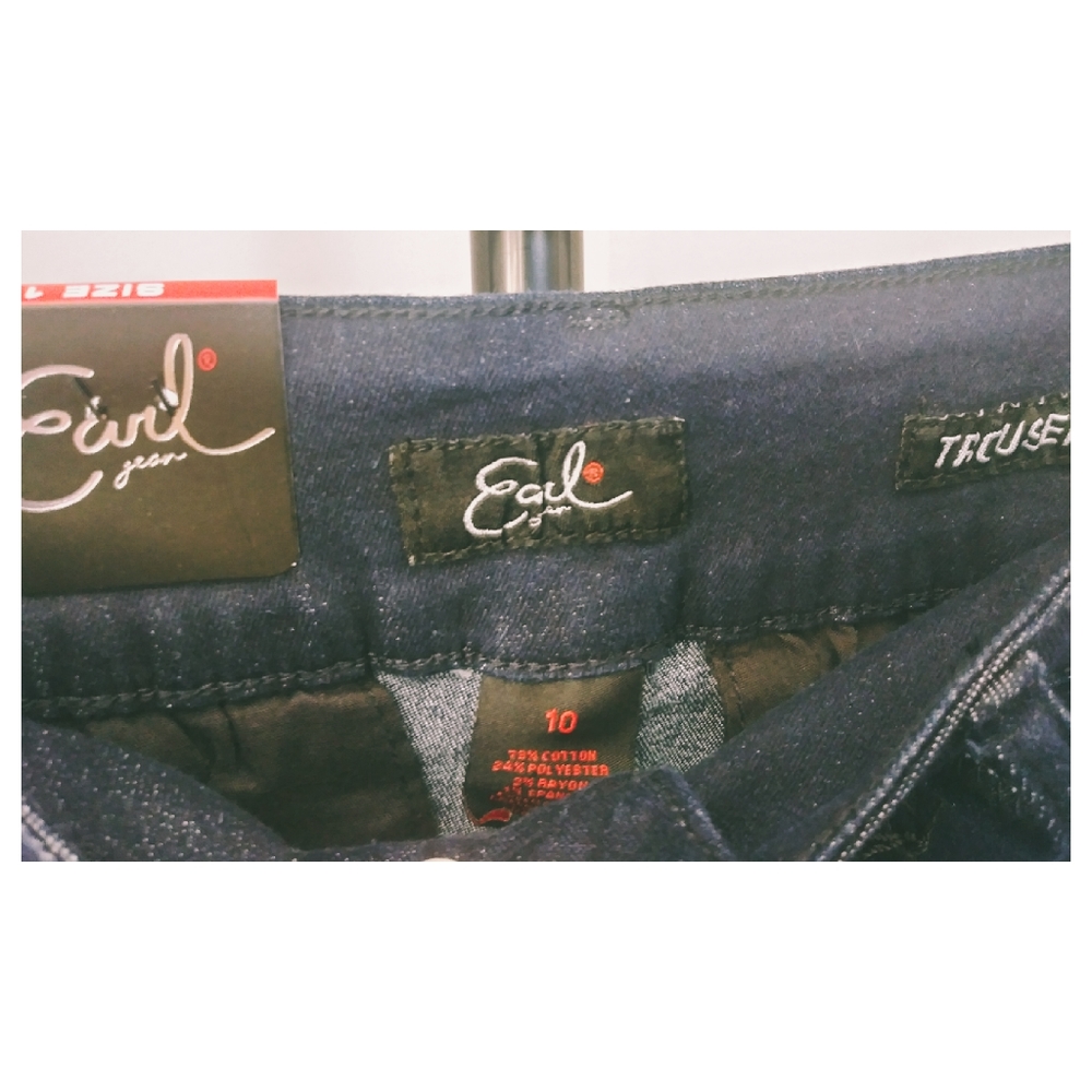 Earl Jean Wide Leg Dark Wash Trousers Jeans‎ - Picture 4 of 5